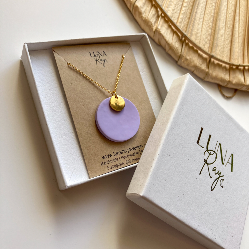 Unique Handmade Necklaces The Eclipse Lilac Luna Ray Jewellery