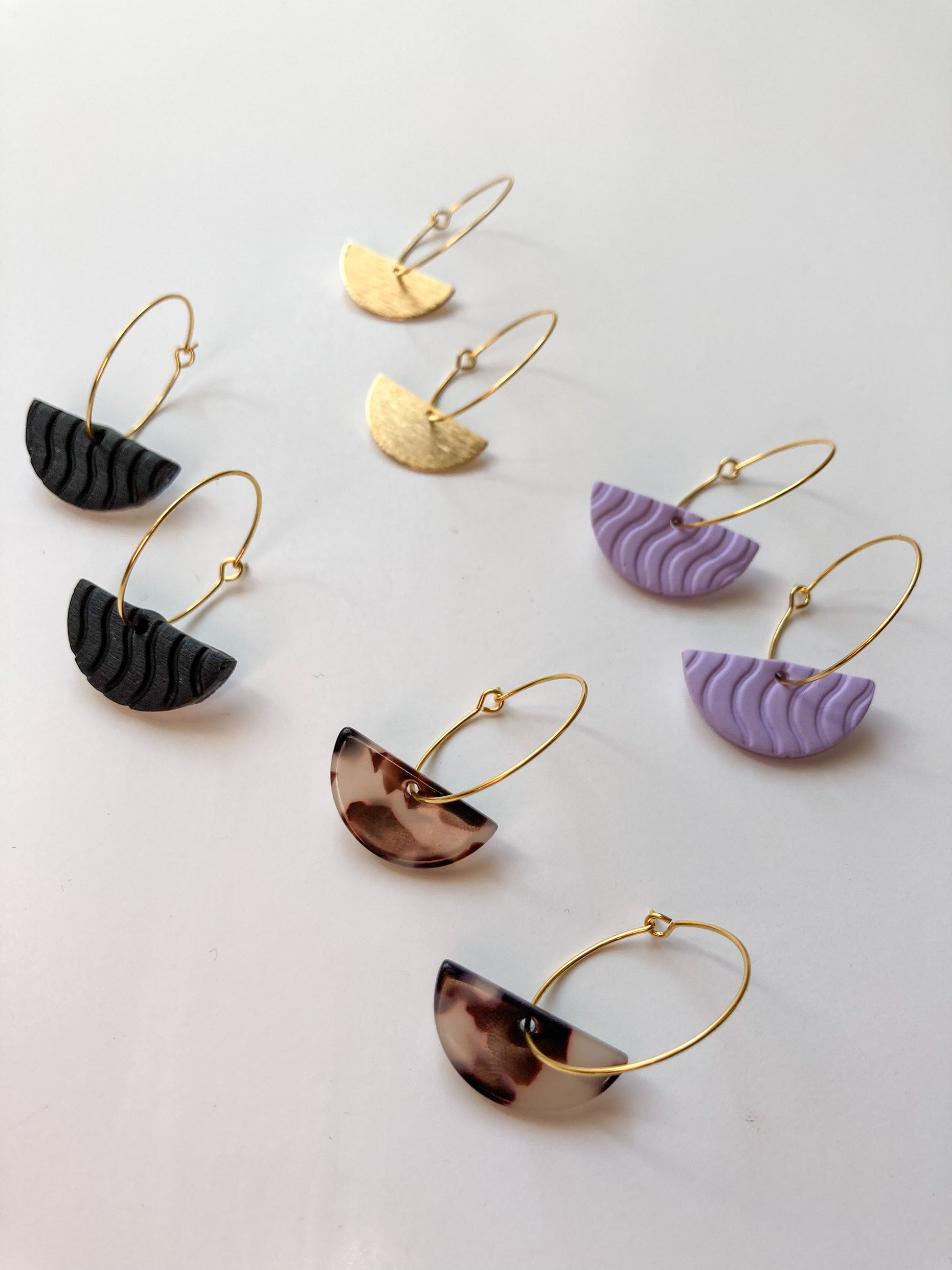 Dangle Hoop Earrings | The Holly | Luna Ray Jewellery